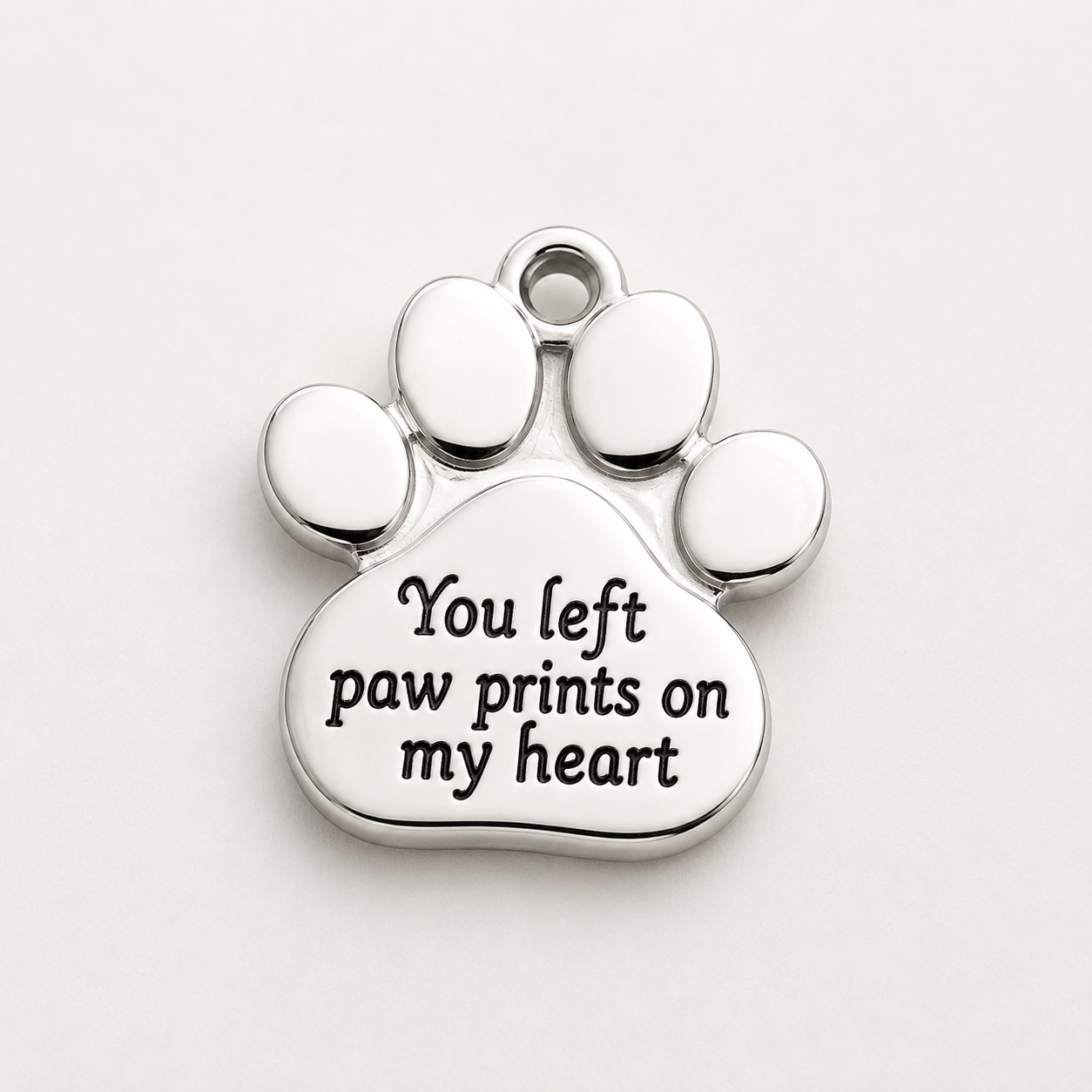Paw Print Charm You left paw prints on my heart Pet Memorial Keepsake Gift time2letgo