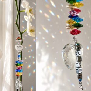 Personalised Pet Memorial Sun Catchers Rainbow Crystals by time2letgo
